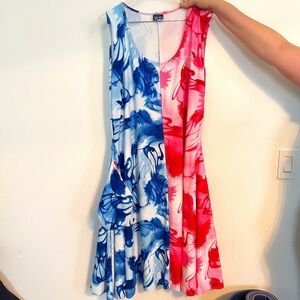 Elhoffer Design Women's Midi Pink and Blue Dress Plus size 4X